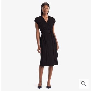 MM LaFleur Devlin Dress Pleated Jersey Black 6 NWT